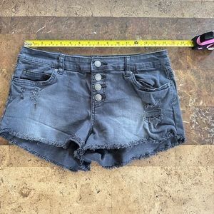 Billabong button up shorts, 29, gray/black wash